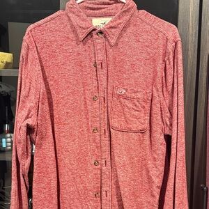 Hollister Maroon Long Sleeve Shirt